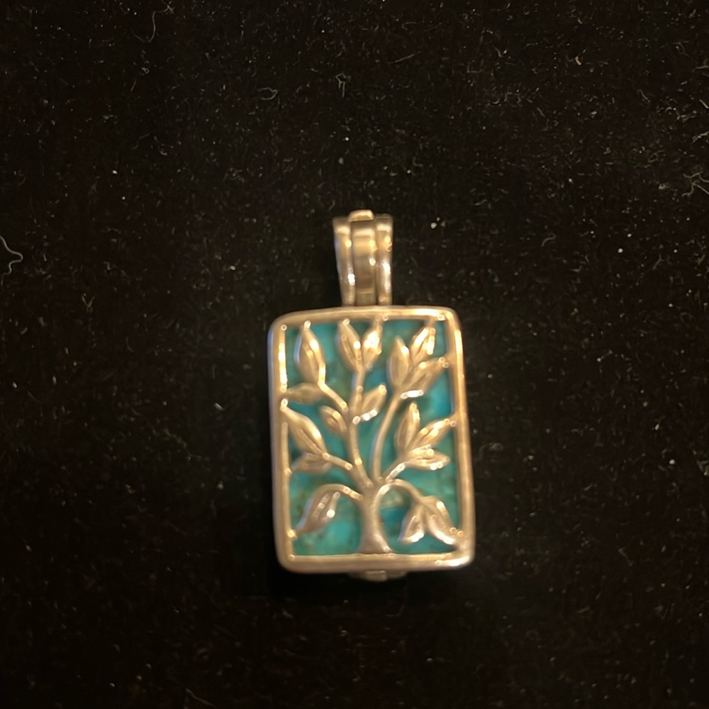 Silpada Sterling, silver and turquoise tree of life pendant